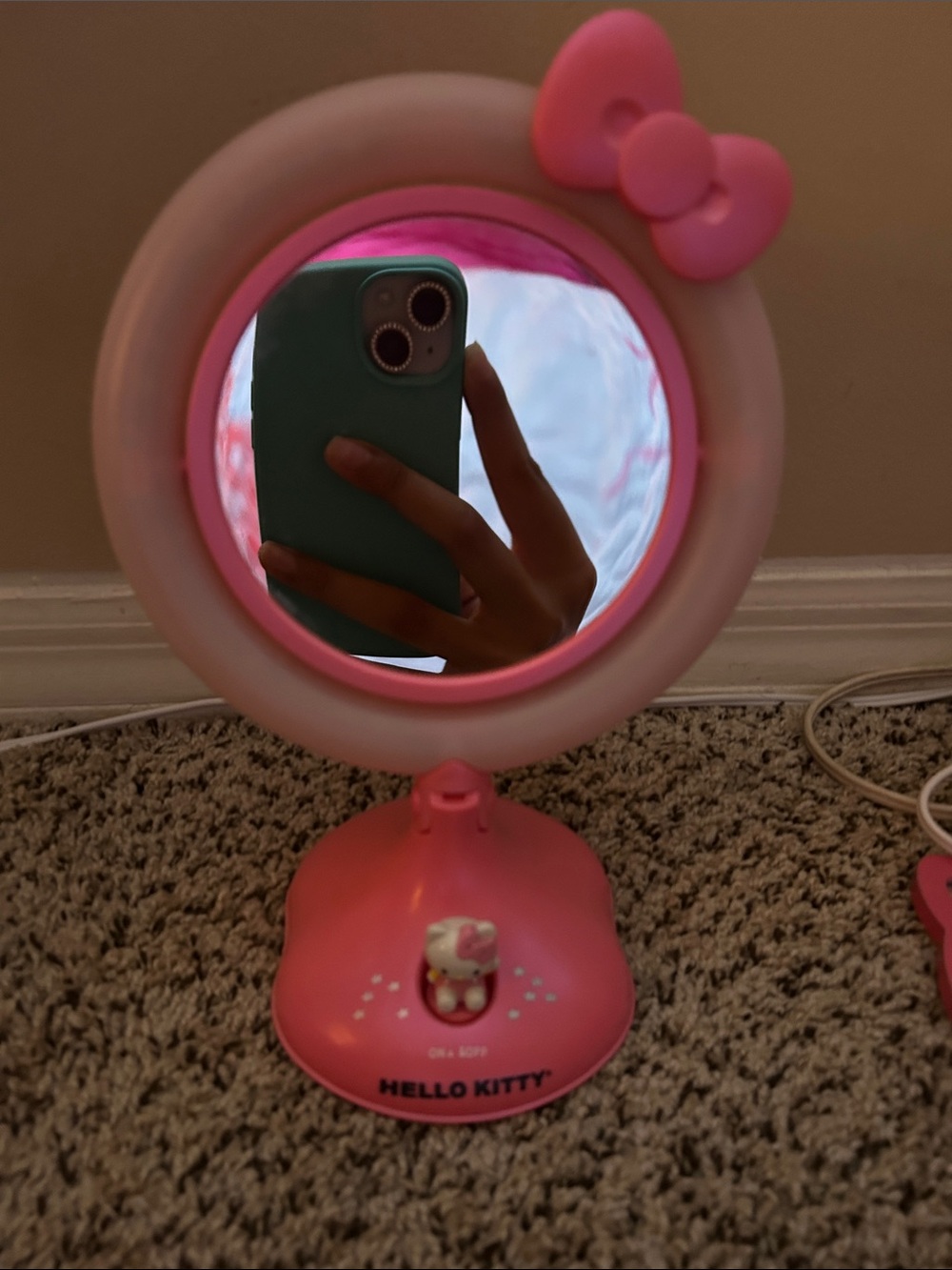 Hello Kitty Pink Round Makeup Mirror